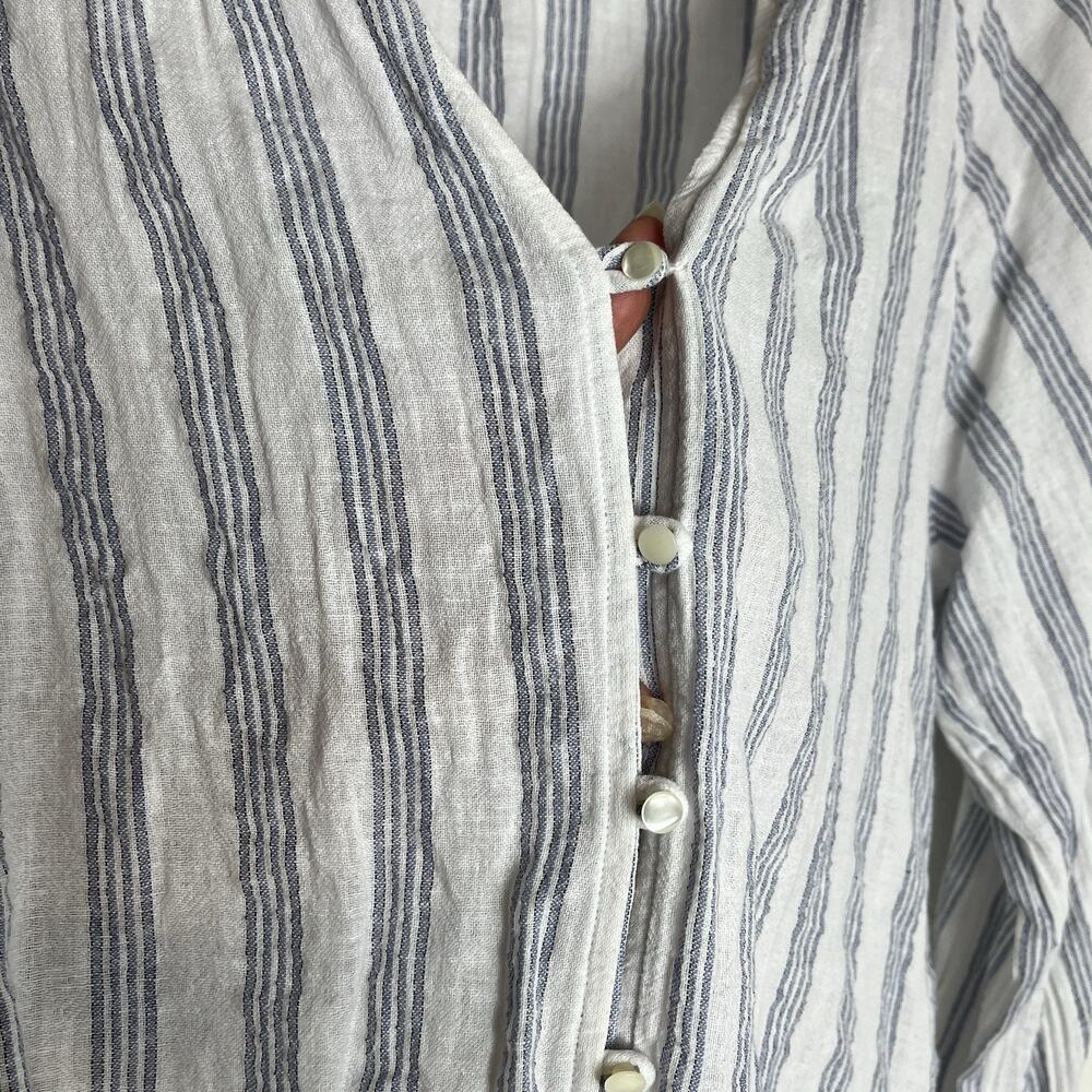 Rails Marti Cayman Stripe Linen Blend Peplum Hem … - image 3